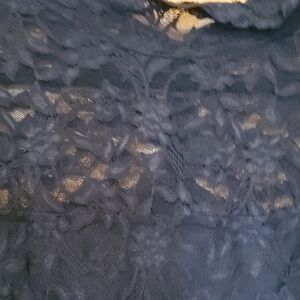 Moda International Black Lace Overlay Cocktail Dress